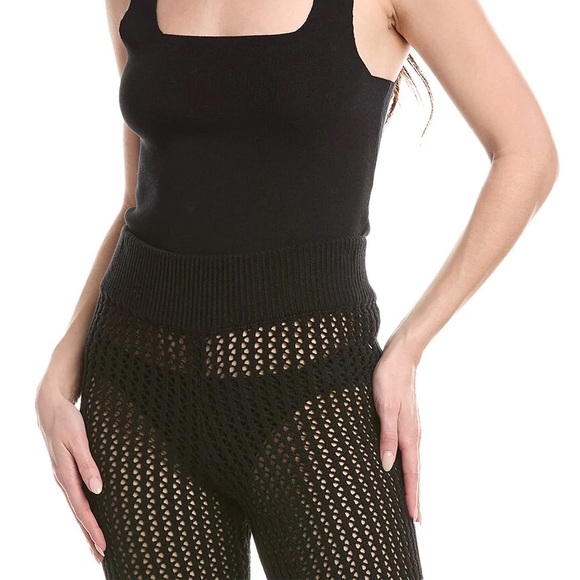 NWT Spiritual Gangster Black Camilla Crochet Wide Leg Pant Sz Large /Retail $138 - Picture 3 of 4